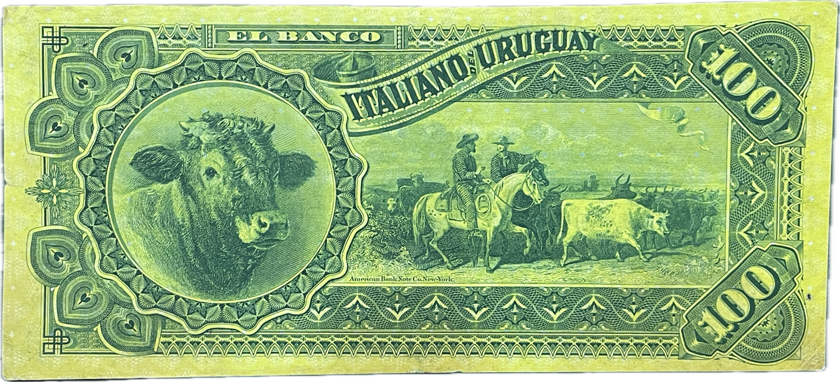 Uruguay - 1887 - 100 Pesos - Banco Italiano del Uruguay