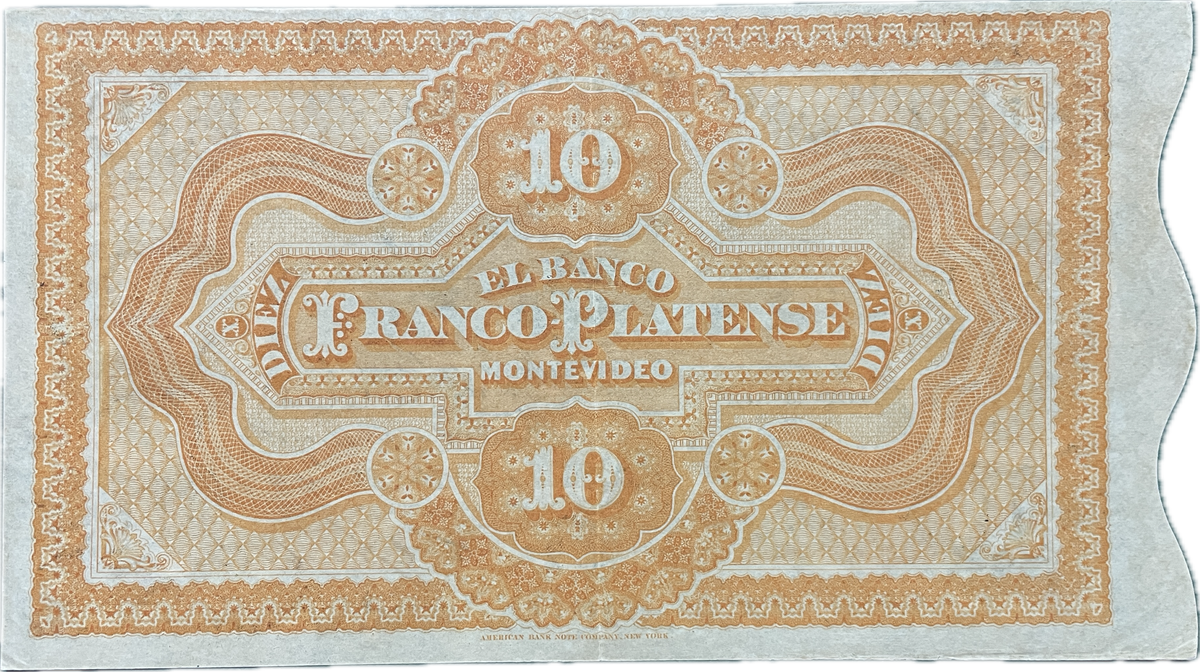 Uruguay - 1871 - 10 Pesos, Banco Franco-Platense