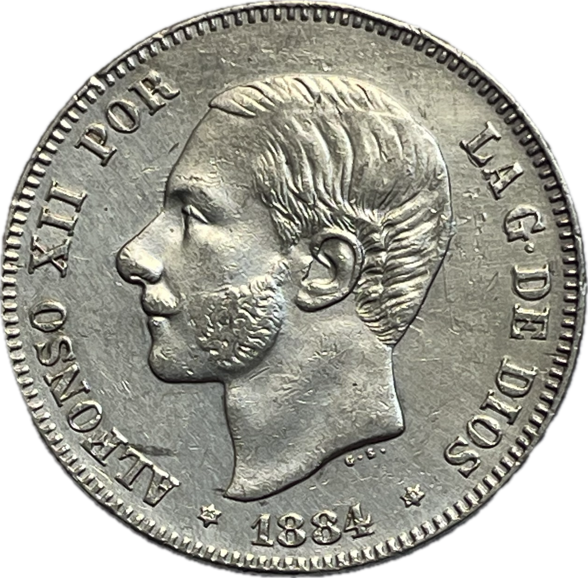 España - 1884 - 2 Pesetas