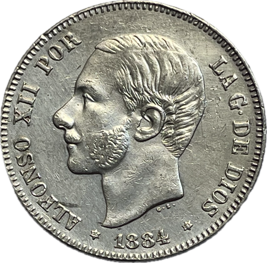 España - 1884 - 2 Pesetas