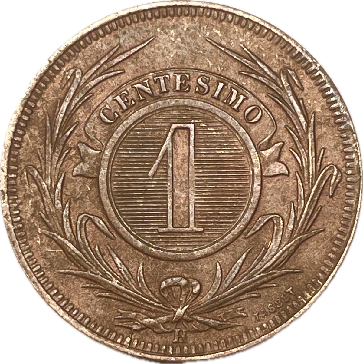 Uruguay - 1869 - 1 Centésimo H - Sin Circular - Certificada NPG MS 63