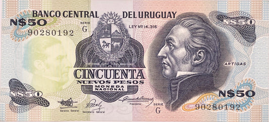 Uruguay - 1975 - N$ 50 - Banco Central del Uruguay - Tanda Reposición