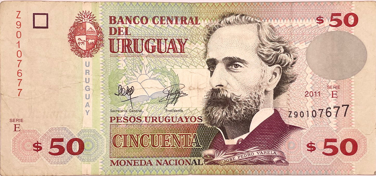 Uruguay - 2011 - 50 Pesos - Banco Central del Uruguay - 39 ER