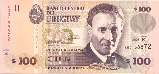 Uruguay - 2008 - 100 Pesos - Banco Central del Uruguay - 40 ER - Sin Circular