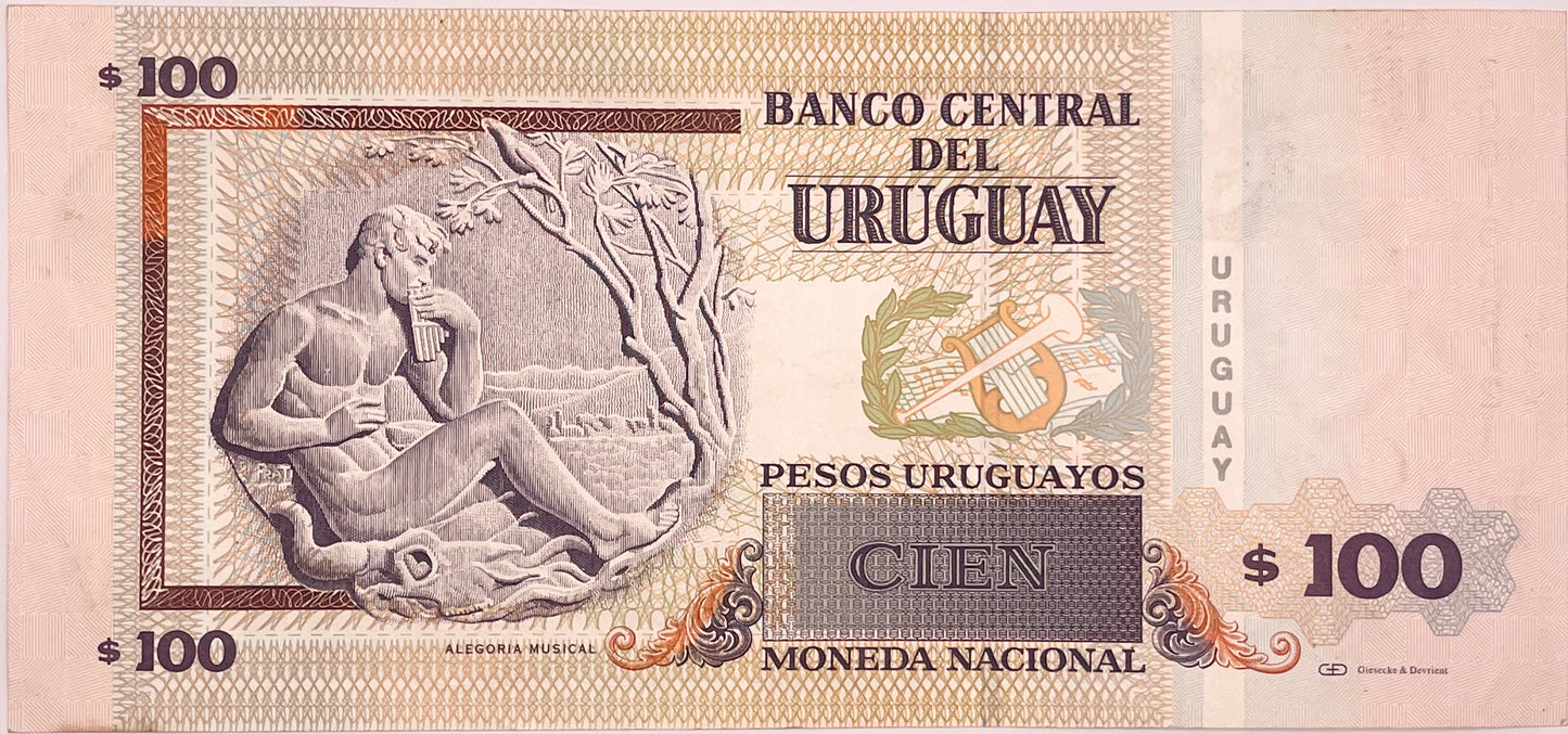 Uruguay - 2008 - 100 Pesos - Banco Central del Uruguay - 40 ER - Sin Circular