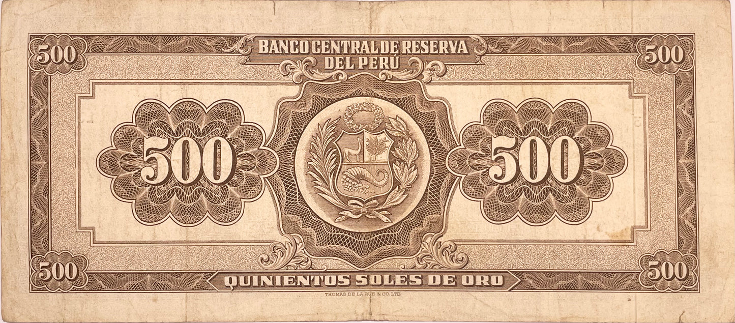Perú - 1961 - 500 Soles de Oro
