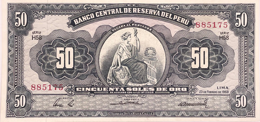 Perú - 1968 - 50 Soles de Oro - Sin Circular