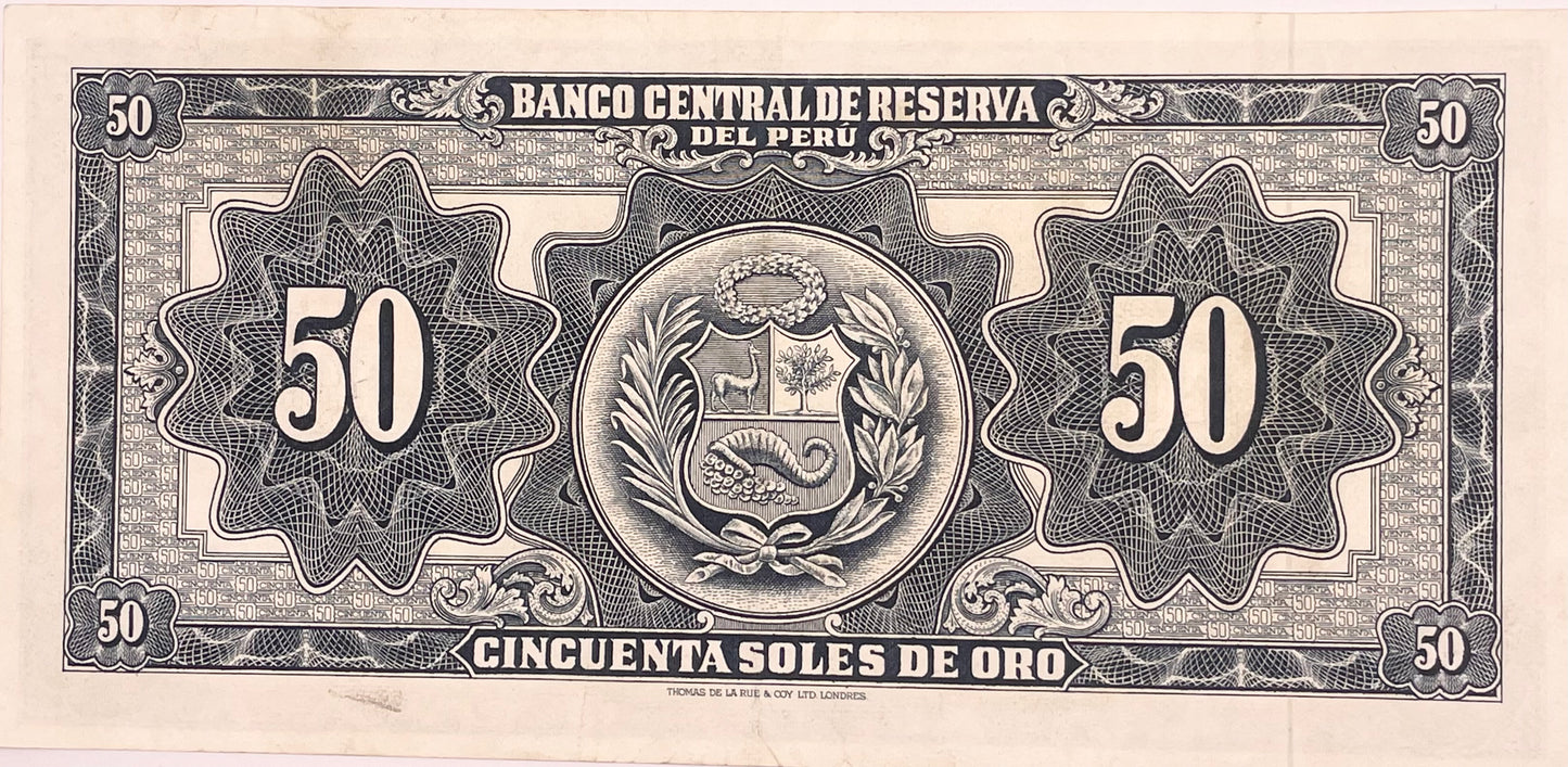 Perú - 1968 - 50 Soles de Oro - Sin Circular