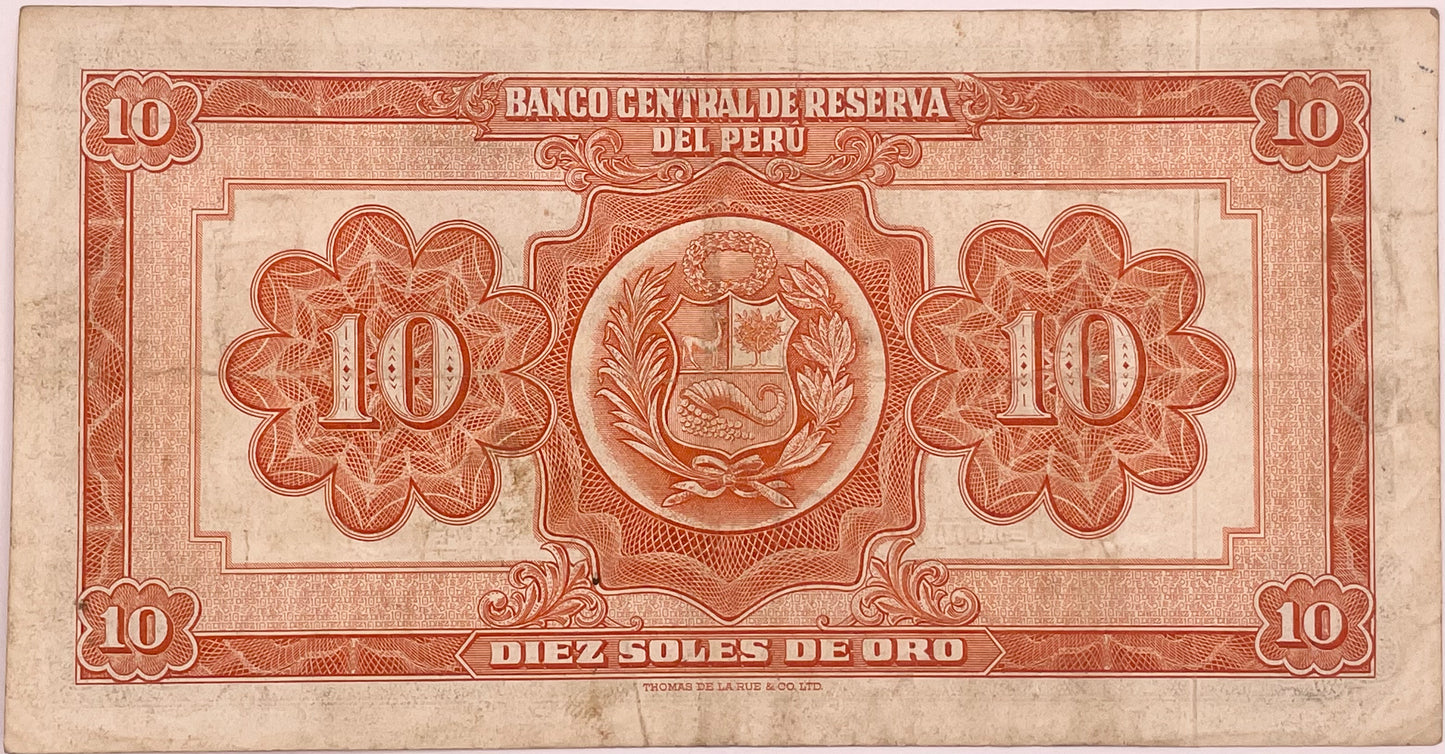 Perú - 1951 - 10 Soles de Oro - Sin Circular
