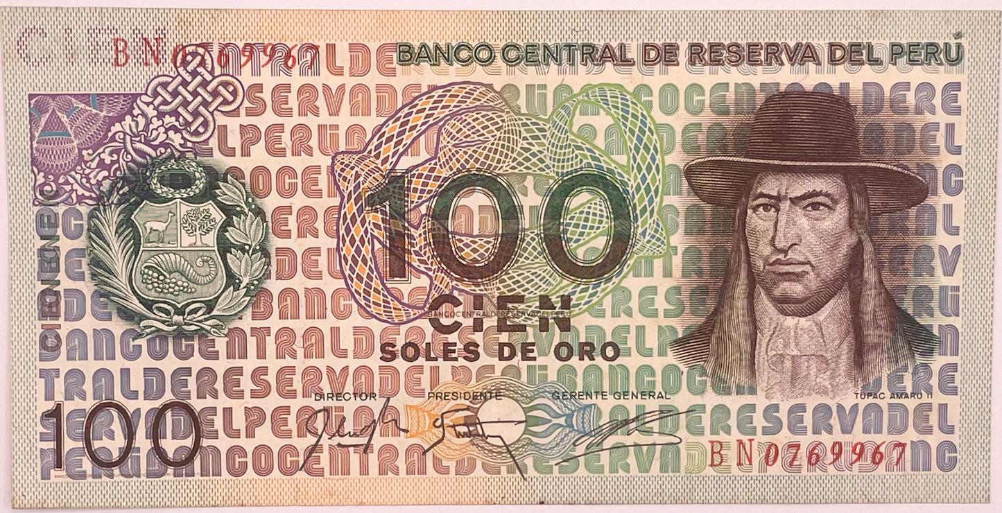Perú - 1975 - 100 Soles de Oro - Sin Circular