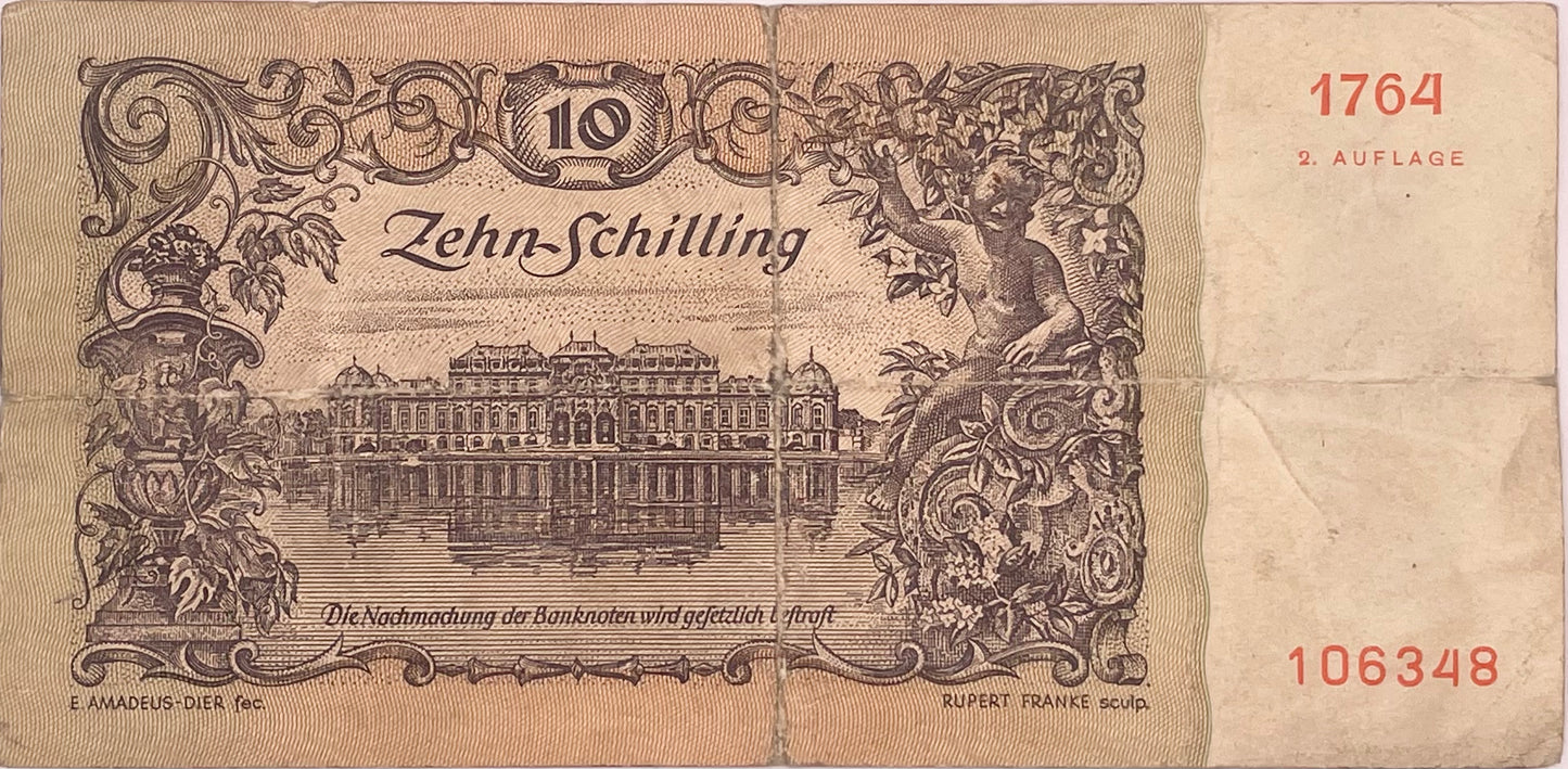 Austria - 1950 - 10 Chelines