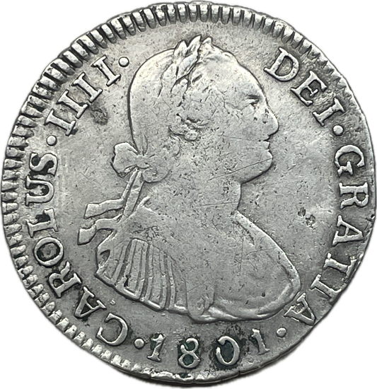 España Colonial - 1801 - Lima - 2 Reales