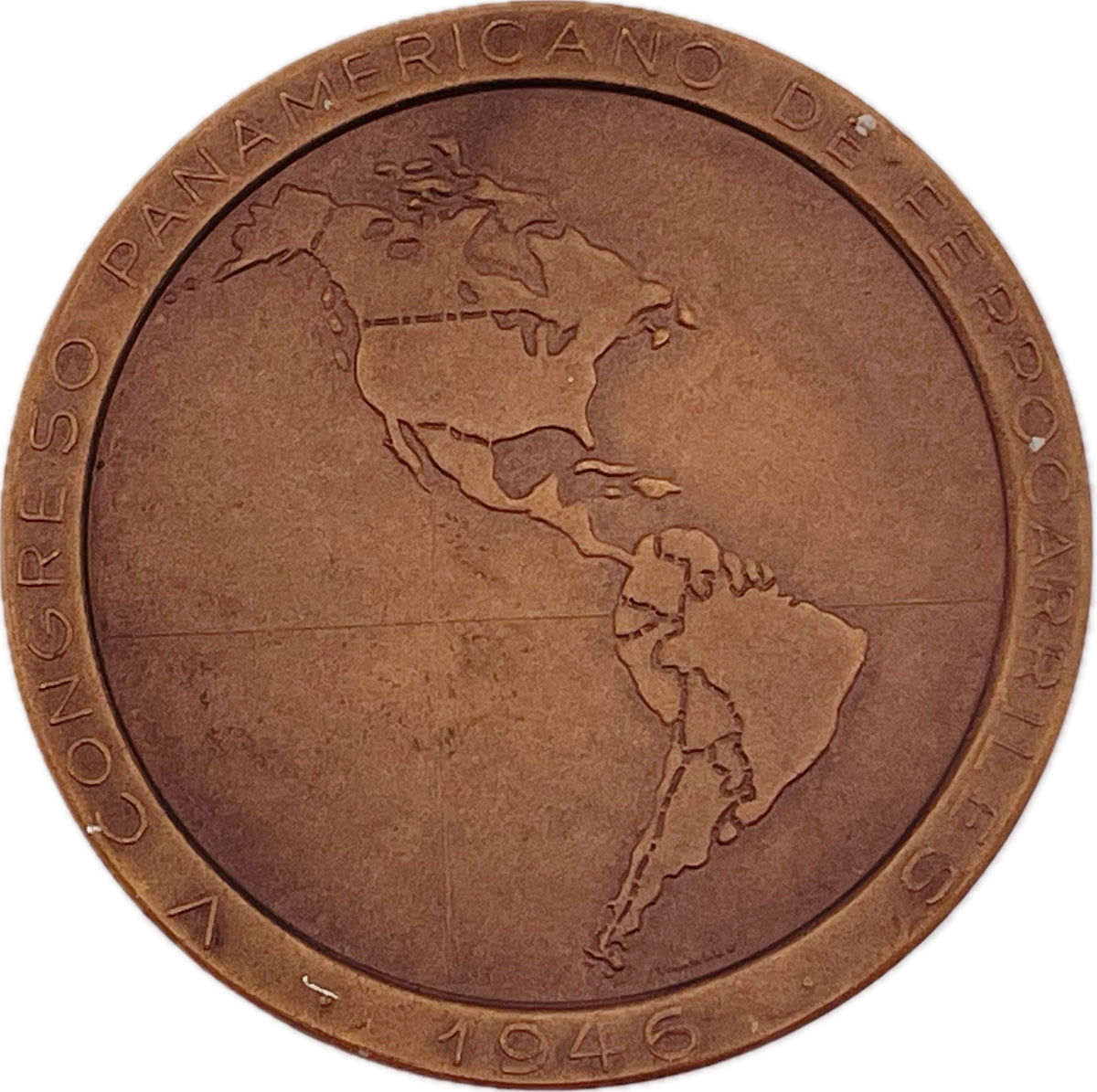 Uruguay - 1946 - Medalla "V Congreso Panamericano de Ferrocarriles"