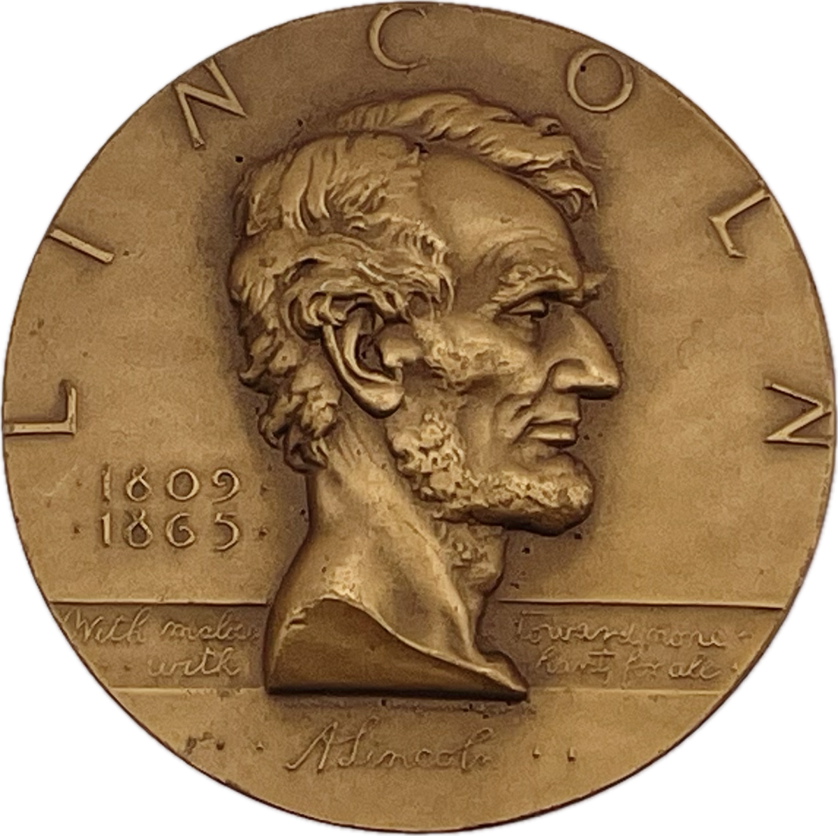 Estados Unidos - 1963 - Medalla Lincoln "Hall de la Fama de los Grandes Americanos"
