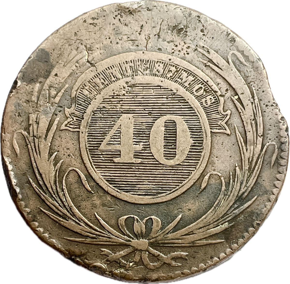 Uruguay - 1844 - 40 Centésimos - 6.10.A