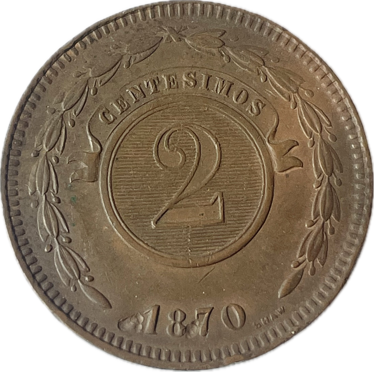 Paraguay - 1870 - 2 Centésimos