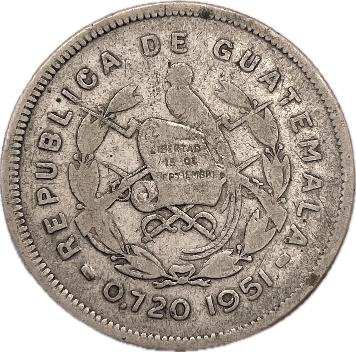 Guatemala - 1951 - 25 Centavos