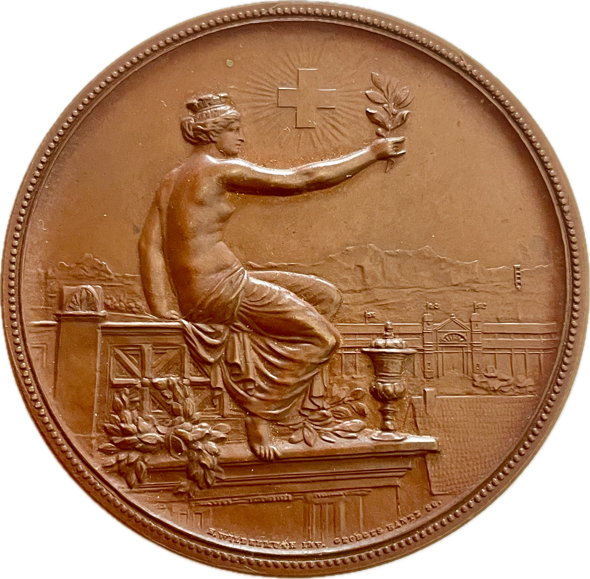 Suiza - 1895 - Medalla Festival de Tiro de Winterthur - Sin Circular