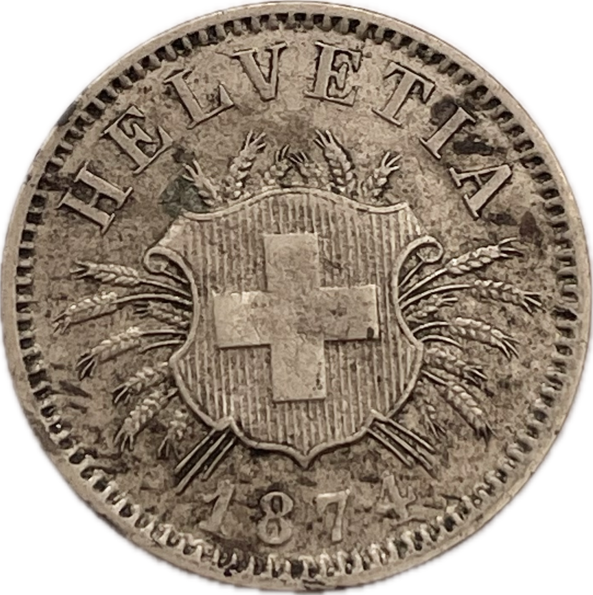 Suiza - 1874 - 5 Rapeen