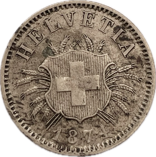Suiza - 1874 - 5 Rapeen