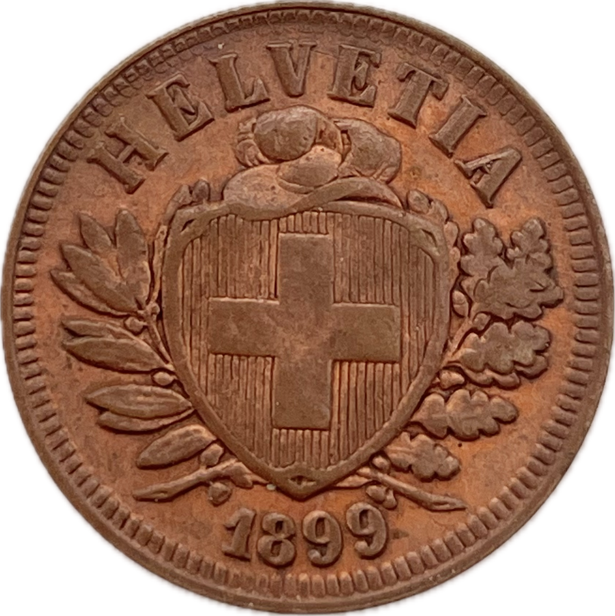 Suiza - 1899 - 2 Rapeen - Sin Circular