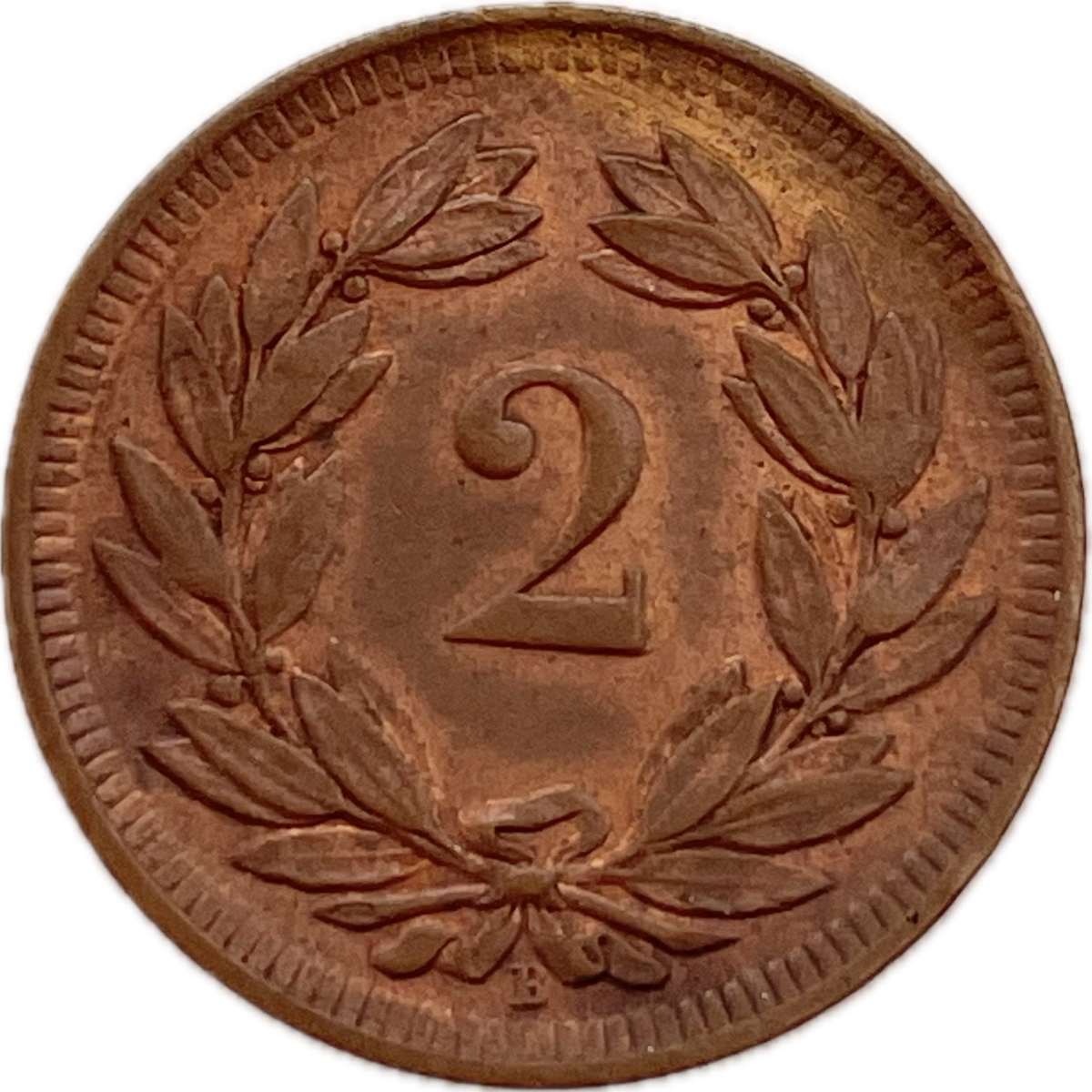 Suiza - 1899 - 2 Rapeen - Sin Circular