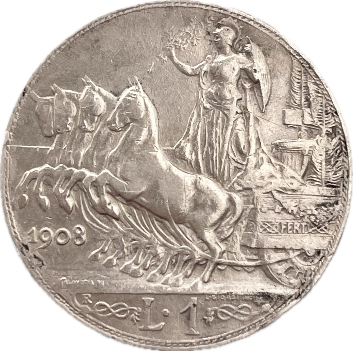 Italia - 1908 - 1 Lira
