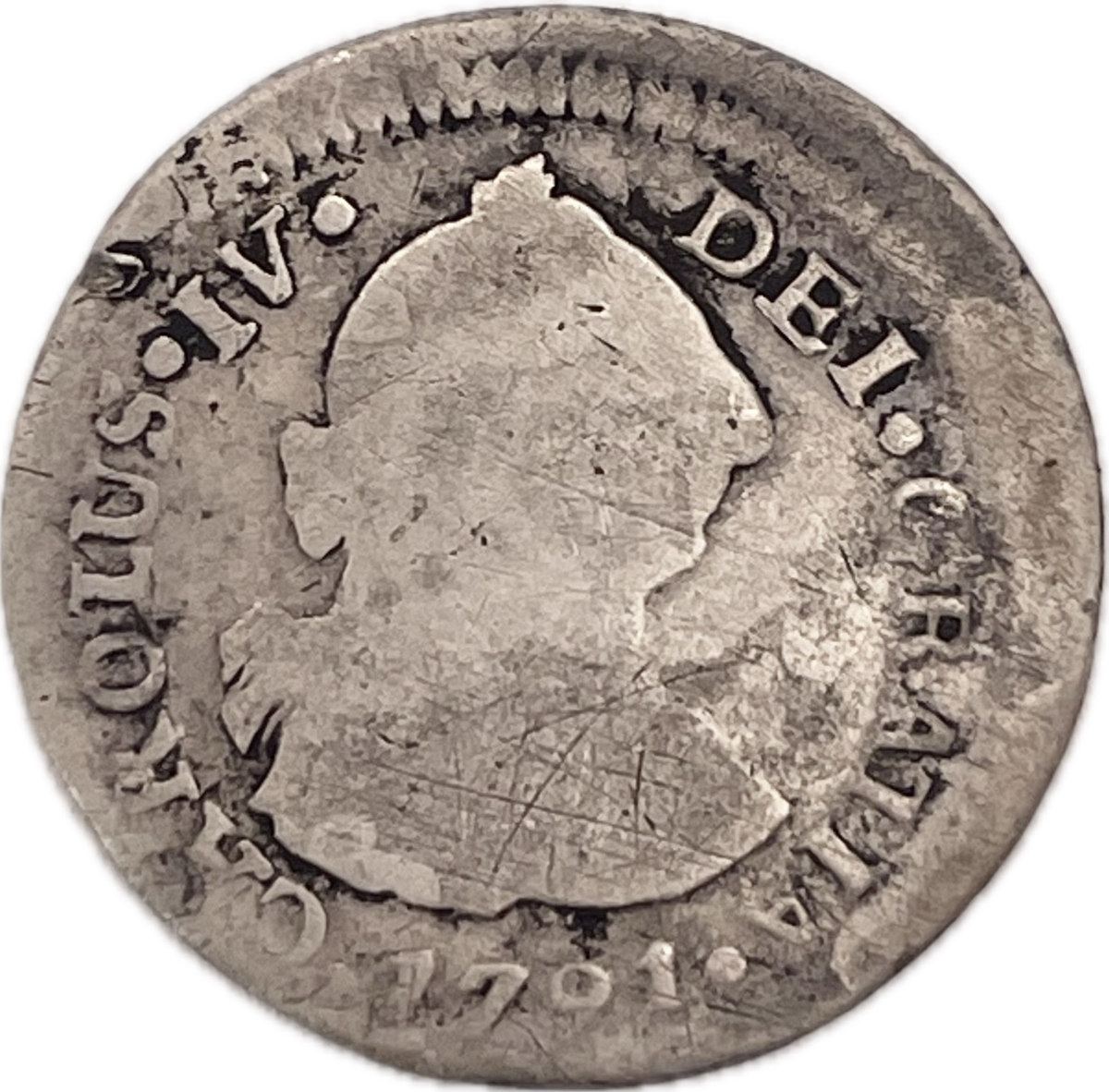 España Colonial - 1791 - Santiago - 1/2 Real