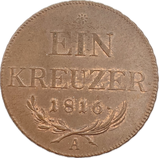Austria - 1816 - 1 Kreuzer - Sin Circular