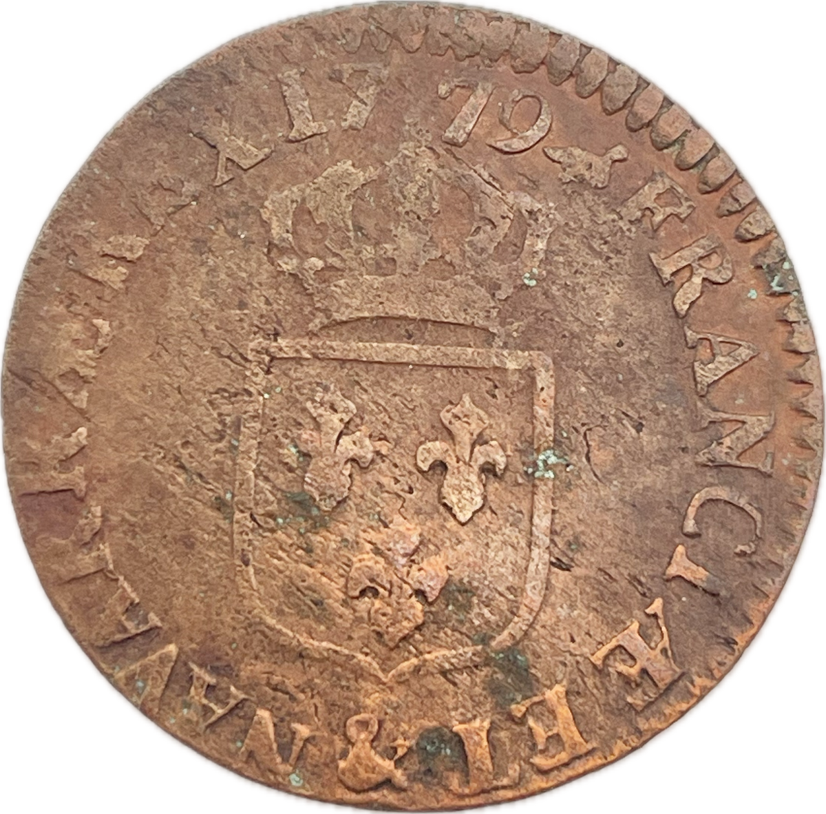 Francia - 1779 & - 1/2 Sol