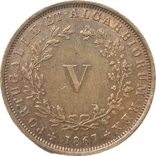 Portugal - 1867 - 5 Reis - Sin Circular