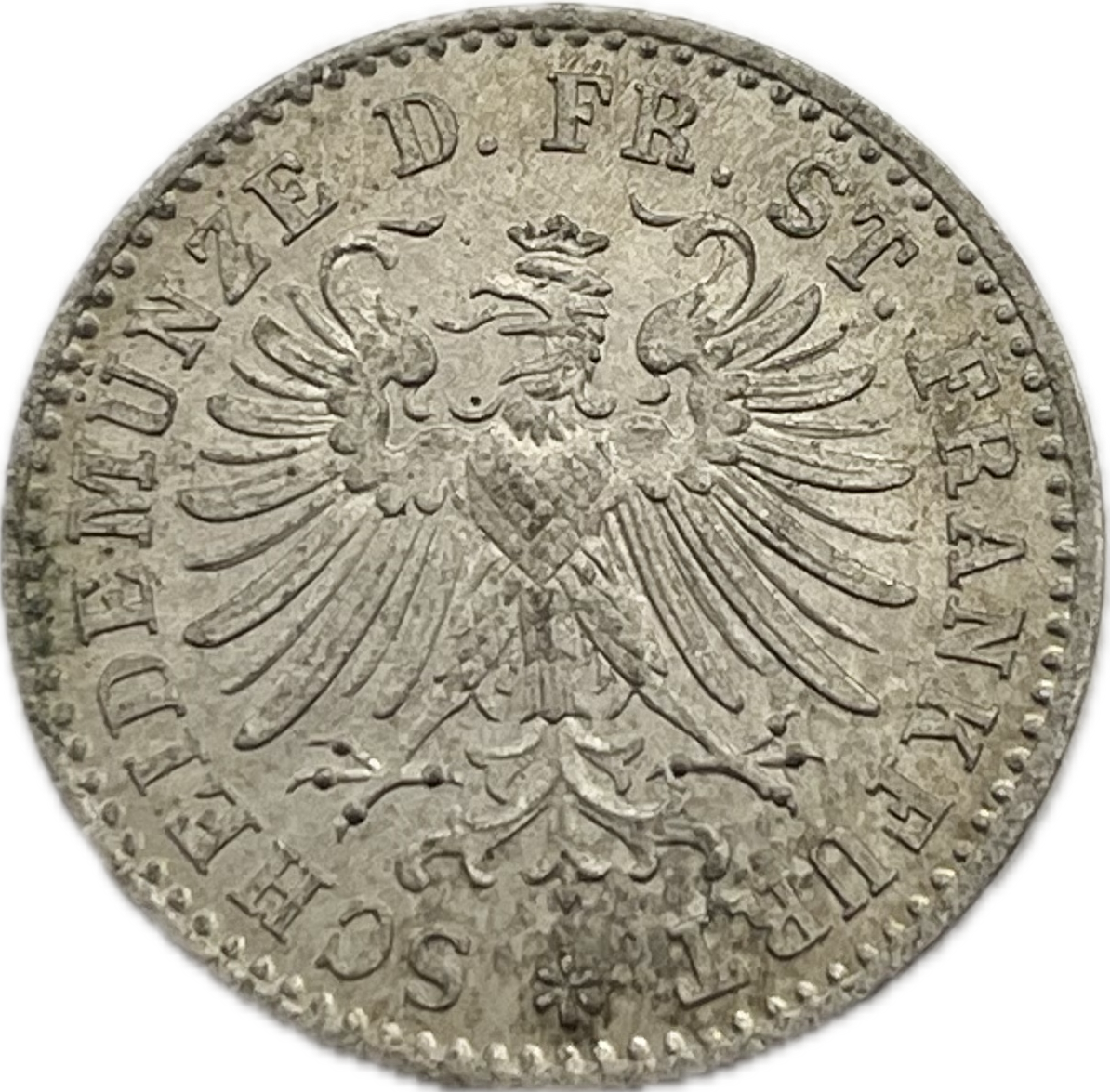 Alemania - 1866 - Frankfurt - 1 Kreuzer - Sin Circular