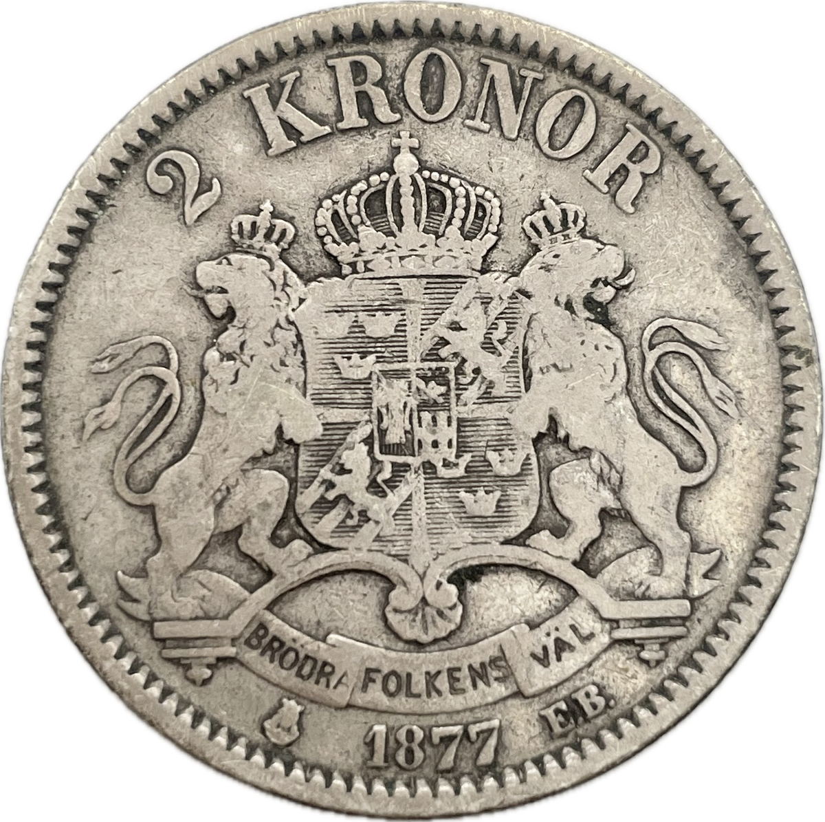 Suecia - 1877 - 2 Kronor
