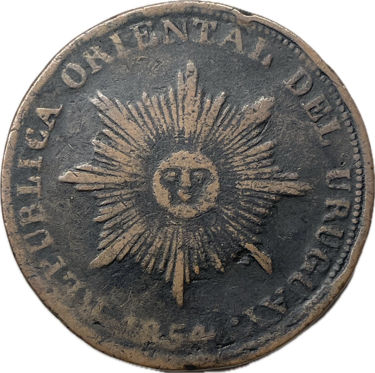 Uruguay - 1854 - 20 Centésimos - 9.2.A