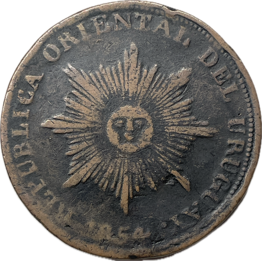 Uruguay - 1854 - 20 Centésimos - 9.2.A