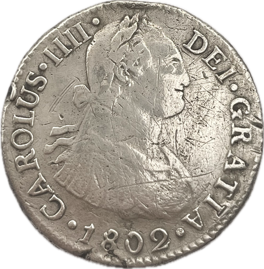 España Colonial - 1802 - Lima - 2 Reales
