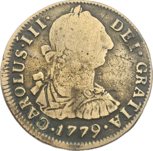 España Colonial - 1779 - Potosí - 2 Reales - Falsa de época