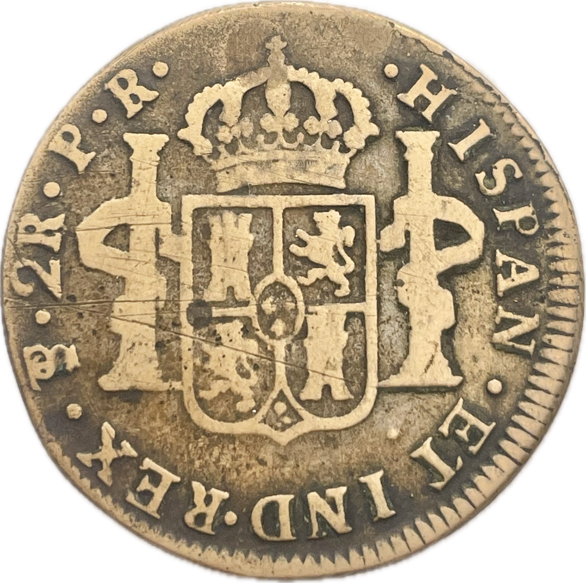 España Colonial - 1779 - Potosí - 2 Reales - Falsa de época