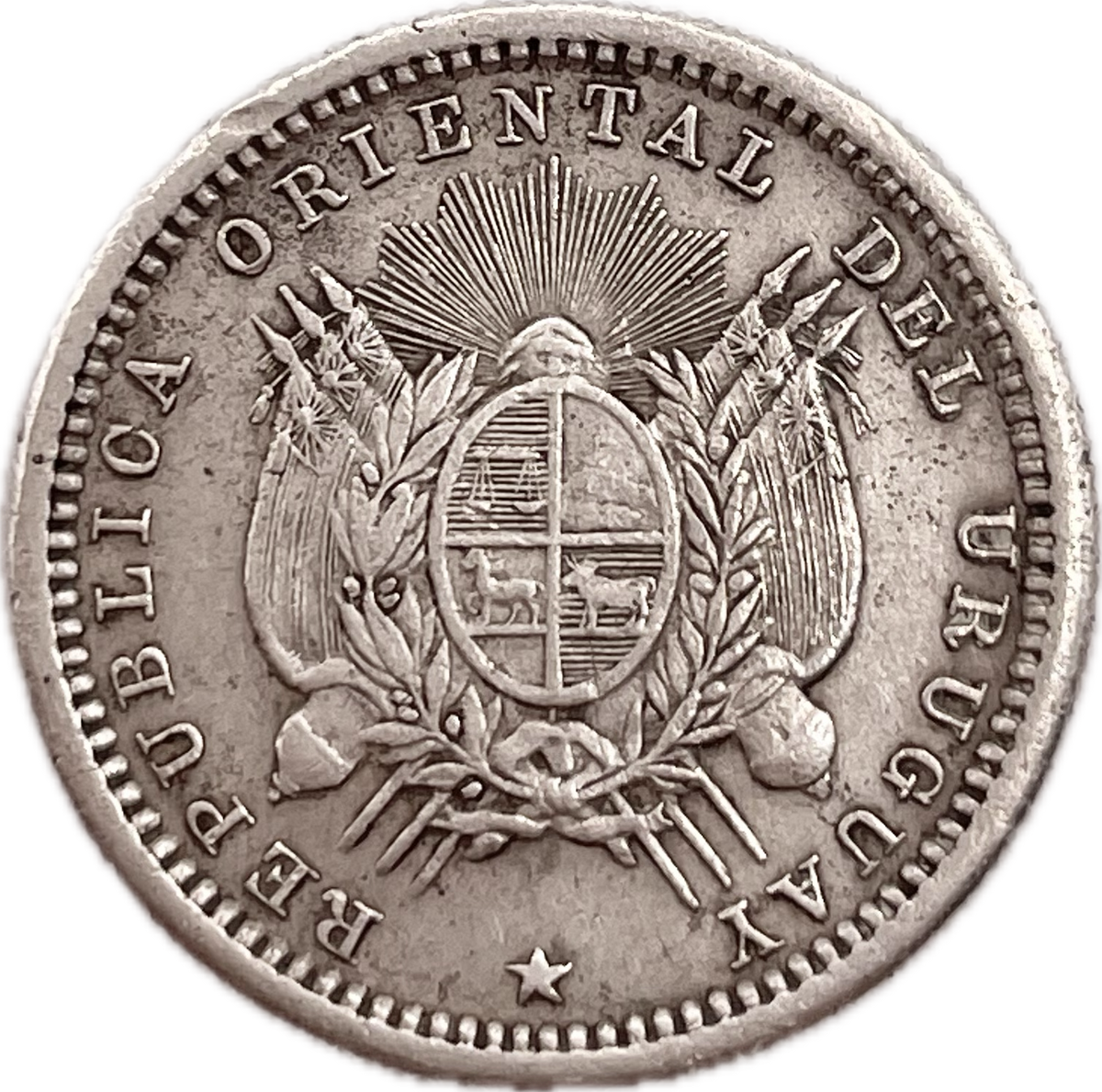 Uruguay - 1877 - 10 Centésimos