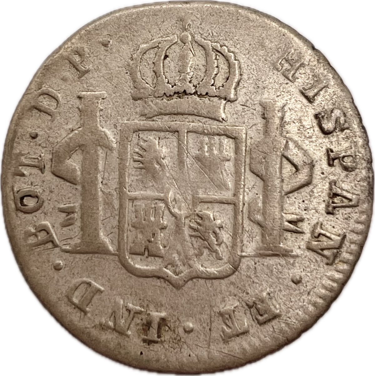 Botón Gauchesco de Plata - 451, Buen Orden - Escudo de España