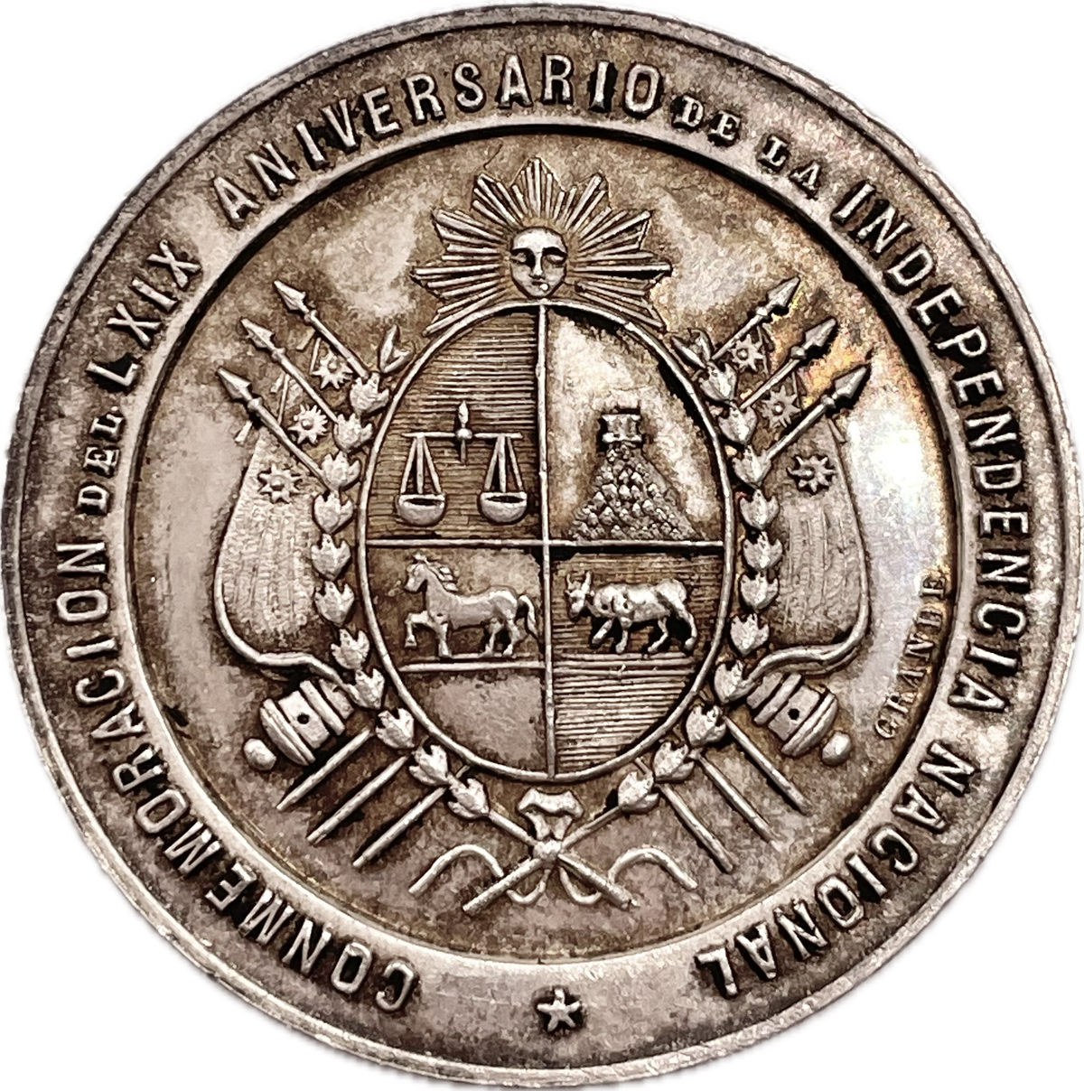 Uruguay - 1894 - LXIX Aniversario de la Independencia Nacional