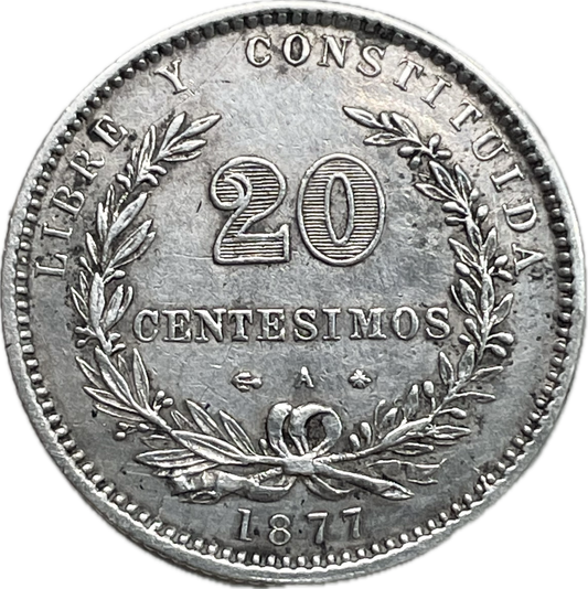 Uruguay - 1877 - 20 Centésimos