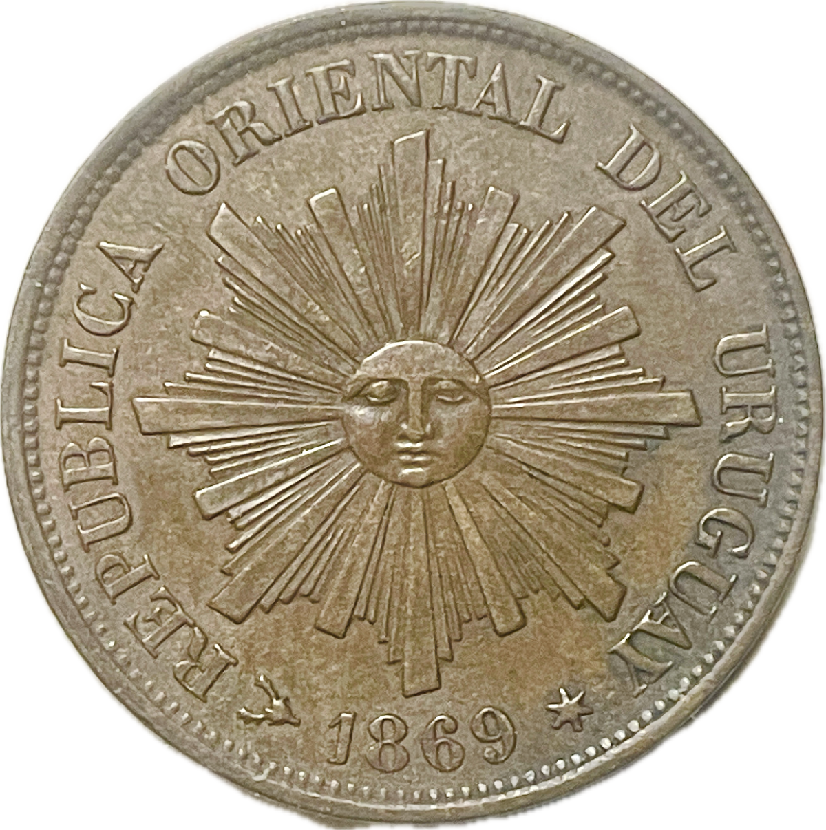 Uruguay - 1869 - 1 Centésimo H - Sin Circular