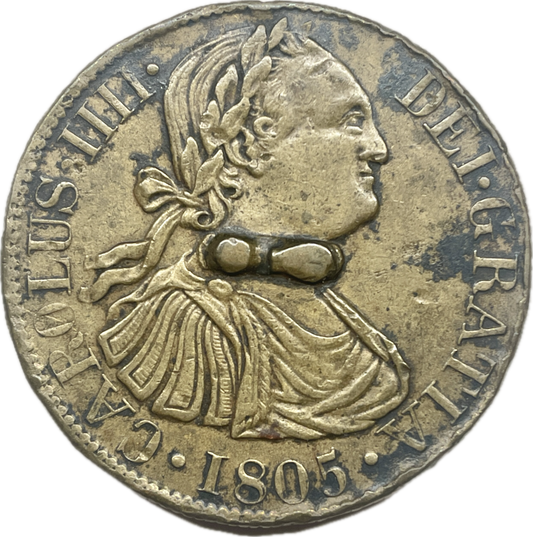 Botón Gauchesco - 8 Reales Españoles, Lima 1805