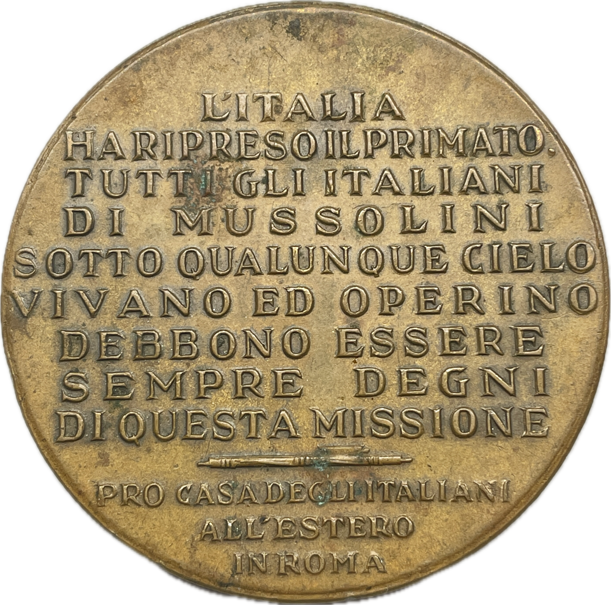 Italia - 1935 - Medalla de Mussollini