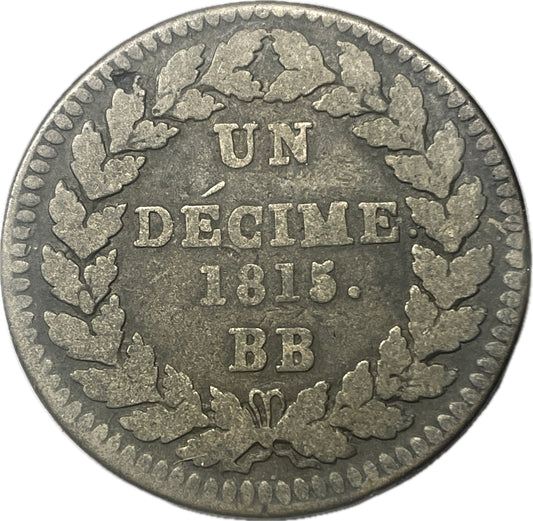 Francia - 1815 - 1 Décimo - BB