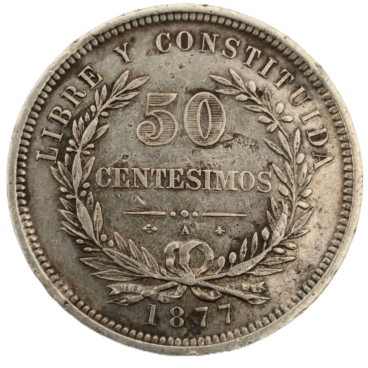 Uruguay - 1877 - 50 Centésimos