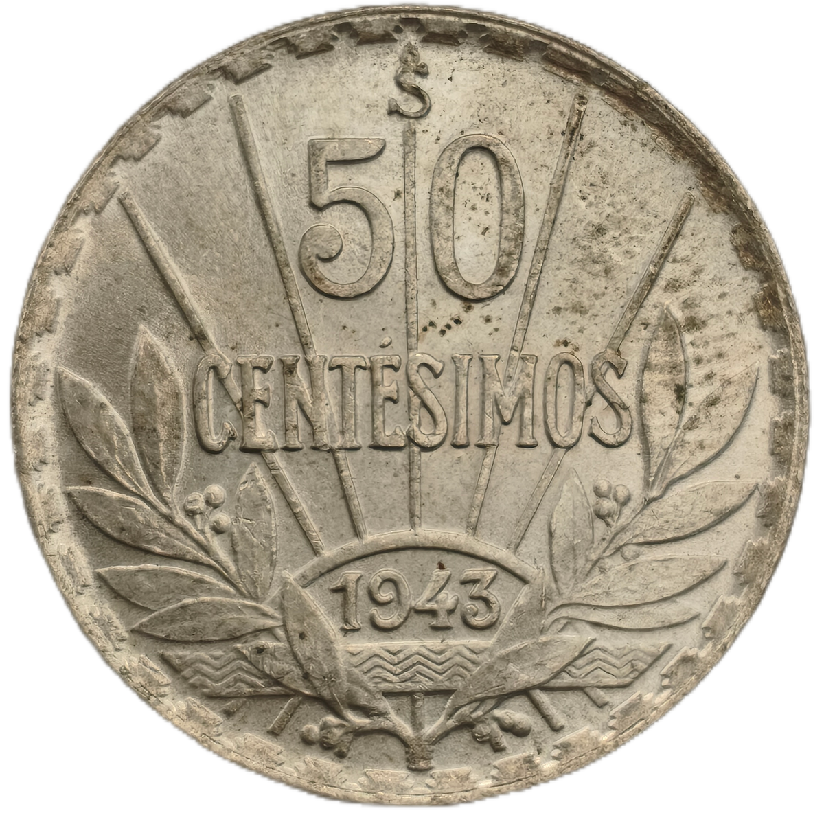 Uruguay - 1943 - 50 Centésimos - Sin Circular