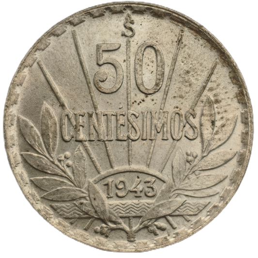 Uruguay - 1943 - 50 Centésimos - Sin Circular
