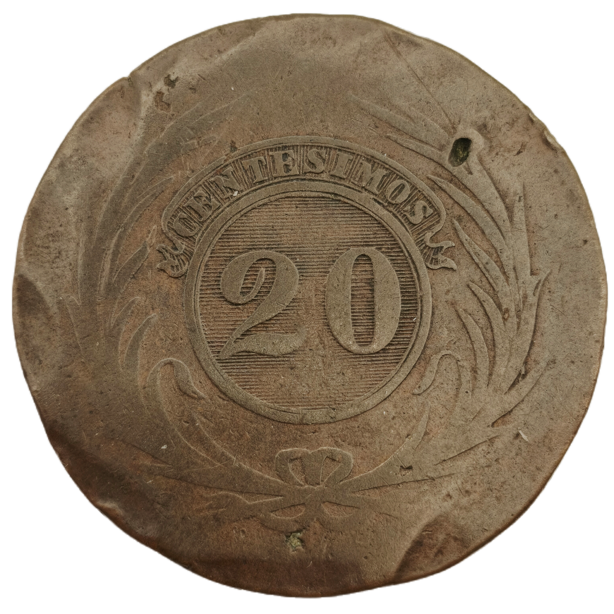 Uruguay - 1843 - 20 Centésimos - 3.3.4
